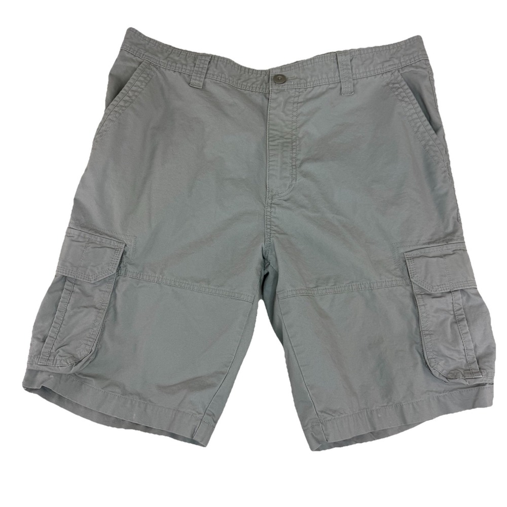 Big Sky Outfitters Mens Cargo Shorts 38 Lite Gray Hiking Fishing Camping Outdoor